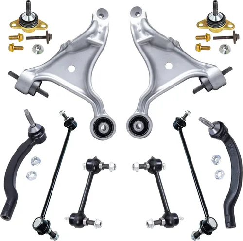 Vista 31 de Detroit Axle - Kit de suspensión delantera de 10 piezas para Chevrolet Trailblazer GMC Envoy 2002-2009 2003 2004 2005 2006 2007 2008 Brazos