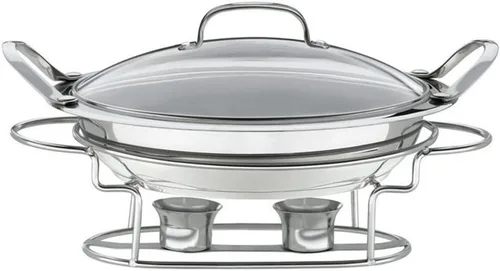 Vista 5 de Cuisinart 7BSO-34 - Servidores de buffet ovalados de acero inoxidable de 13-1/2 pulgadas, color plateado