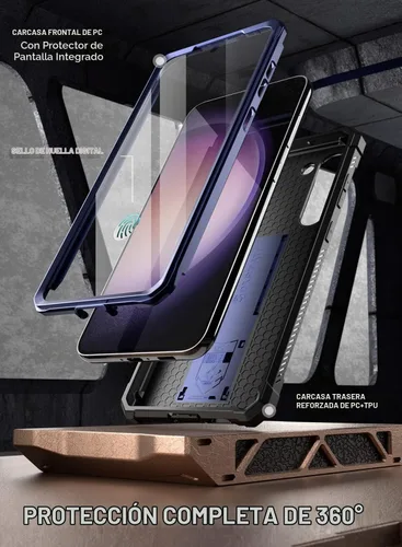 Vista 3 de Poetic Spartan - Funda para Galaxy S23+ Plus 5G de 6.7 pulgadas, identificación de huellas dactilares, funda resistente a prueba de golpes, soporte