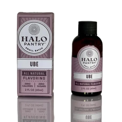 Extracto aromatizante natural UBE de HALO PANTRY (botella de 2 onzas) | Incoloro/sin colorantes, sin azúcar, sin edulcorantes, sin calorías, sin