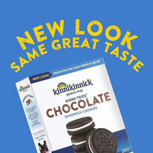 Vista 3 de Kinnikinnick, KinniTOOS Galletas de crema sándwich, chocolate, 8 onzas