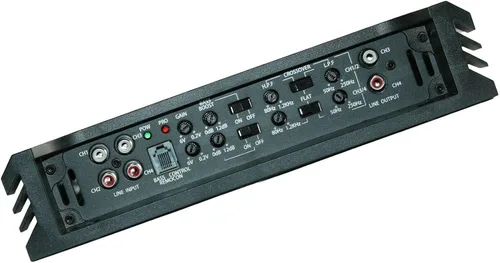 Vista 5 de Audiobank AB1400.4 Amplificador de altavoz estéreo de audio para automóvil de 4 canales de 1400 vatios 2 ohmios clase A/B con control de bajos