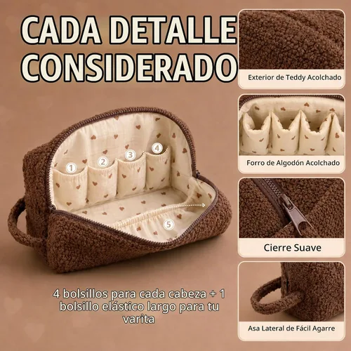 Vista 4 de Divitize Bolsa de viaje para herramientas para el cabello compatible con Dyson Airwrap Travel Case, se adapta a la bolsa de secador de pelo Peluche