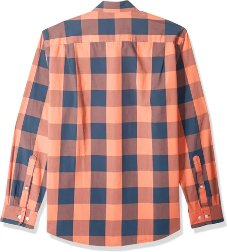 Vista 3 de Tienda Essentials - Camisa de popelina para hombre, camisa informal de corte regular y manga larga