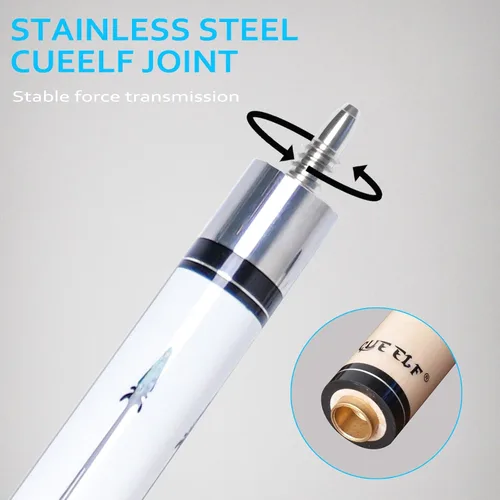 Vista 3 de Taco de Billar de Madera de Arce Canadiense 100% Taco de Billar con Punta de 13mm Palo de Billar de 19.5-21oz Tacos de Billar Adecuados para Bares