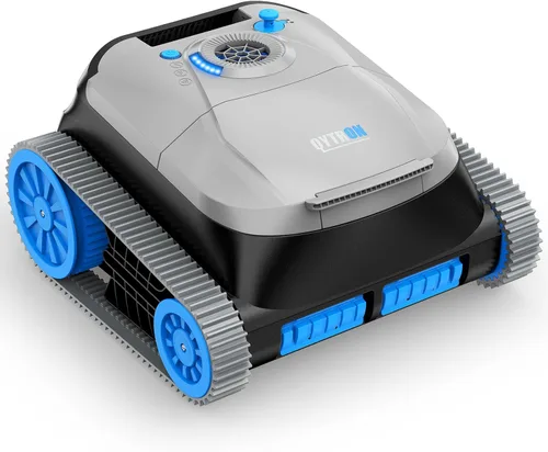 NIXBOT QP5 - Limpiador robótico de piscina, aspiradora inalámbrica para piscinas enterradas, sistema de turbina de doble motor, aspiradora robótica