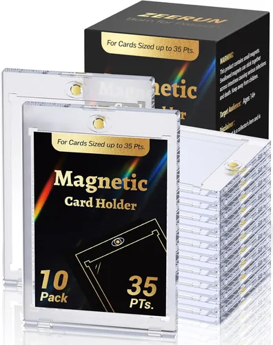 Vista 9 de Zeerun Paquete de 50 tarjeteros magnéticos, tarjetas comerciales TCG