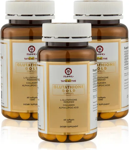 Cápsulas avanzadas de glutatión dorado hechas en Japón con colágeno, vitamina C y antioxidantes Suplemento para piel radiante y juvenil, producción