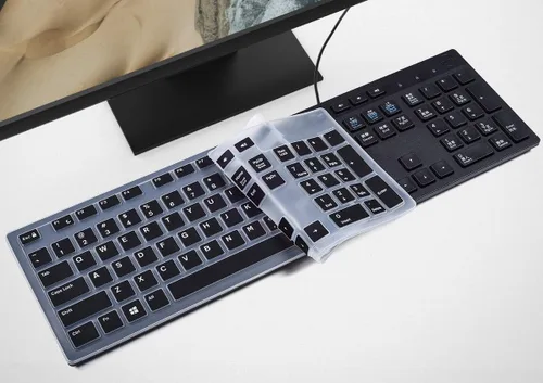 Vista 8 de Cubierta de teclado para Dell KB216 KB216b KB216t KB216d KB216p con cable y KM636 y Dell Optiplex 5250 3050 3240 5460 7450 705, Dell Inspiron 24