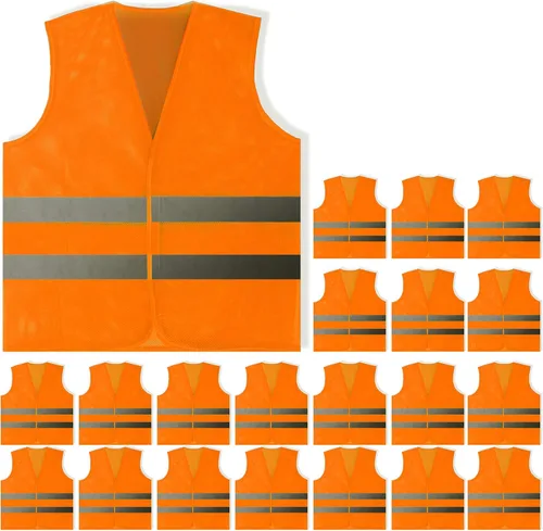 Vista 12 de PeerBasics Paquete de 5 chalecos de seguridad, reflectantes, amarillos, de alta visibilidad, para hombres y mujeres