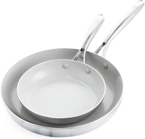Vista 11 de GreenLife Triple capa de acero inoxidable saludable de cerámica antiadherente, 3.75 cuartos de galón con tapa, sin PFAS, revestimiento múltiple