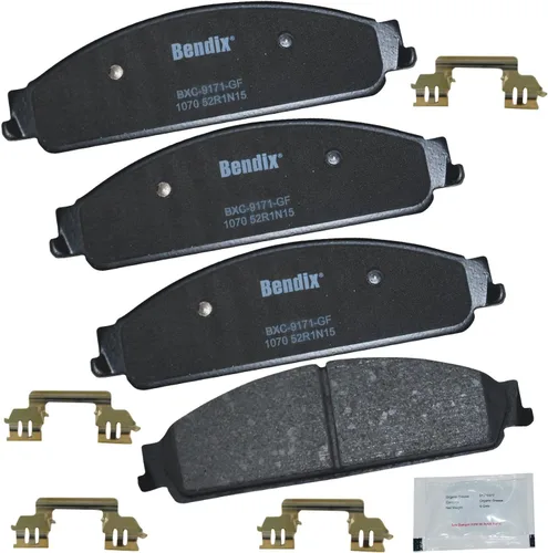 Vista 141 de Pastillas de freno delanteras semi-metálicas Bendix Priority1 CFM1774 para Ford Transit 2019-2017, Transit-150 2021-2015, Transit-250 2021-2015