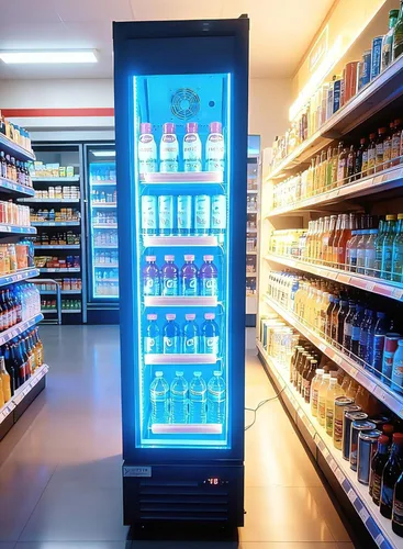 Refrigerador Comercial para Bebidas con Exhibidor, Refrigerador de Puerta de Vidrio Única y Delgada para Mercancía con Luz LED, Estantes Ajustables,