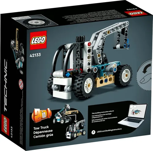 Vista 6 de LEGO Technic 42133 - Manipulador telescópico 2 en 1 para carretilla elevadora a camión de remolque, juego de construcción de camiones