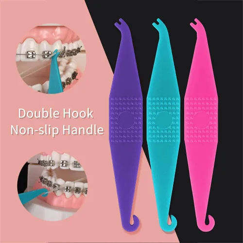 Vista 3 de 20 unidades de herramienta de banda de goma para brackets, bandas elásticas dentales, colocadores de banda de goma para brackets, colocadores