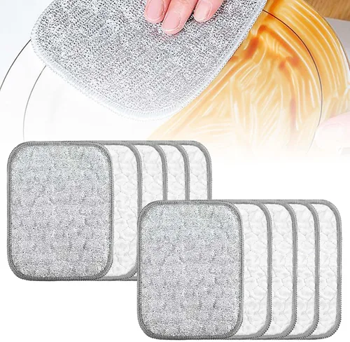 Generic Trapos multiusos de alambre para lavar platos, 5 piezas, plata, paños de cocina casuales de 2 x 4 pulgadas