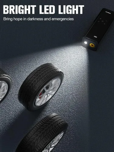 Vista 6 de GOOLOO Compresor de aire portátil GT150, inflador de neumáticos, bomba de aire inalámbrica 4 veces más rápida de 150 PSI para neumáticos