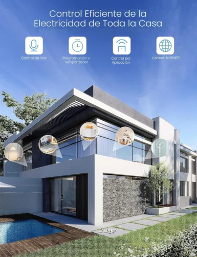 Vista 8 de Eightree Enchufe inteligente de 5 GHz y 2.4 GHz, enchufe WiFi con control remoto de aplicación, compatible con Alexa y Google Home, 4 paquetes