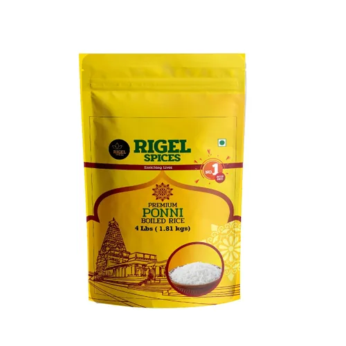Vista 6 de Rigel Spices Ponni Arroz Hervido Envejecido De Cauvery 10 Lbs Calidad premium