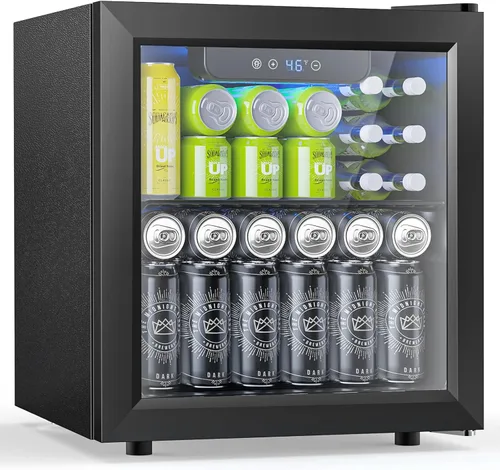 Vista 10 de Electactic Refrigerador de vino de 37 botellas, refrigerador independiente de 145 latas con control inteligente de temperatura, mini refrigerador