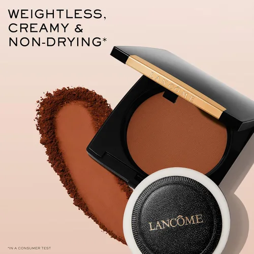 Vista 5 de Lancôme Base en polvo de doble acabado: acabado natural, cobertura transparente a completa, base de polvo de larga duración, controla el brillo
