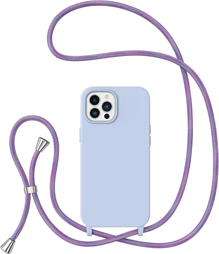 Vista 8 de ZTOFERA Funda cruzada para iPhone 14 Pro Max con correa de cordón, cuerda ajustable, funda suave de silicona líquida para iPhone 14 Pro Max de 6.7