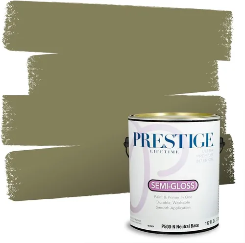 Vista 65 de PRESTIGE Paints - Pintura exterior e imprimación en uno, 1 galón, satinado, verde Bayou