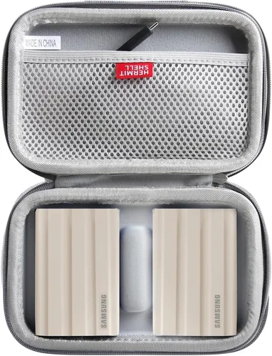 Vista 11 de Hermitshell Funda rígida de viaje para Samsung T7 Shield 2TB / 1TB / 4TB, SSD portátil, USB 3.2 Gen2 unidad externa de estado sólido