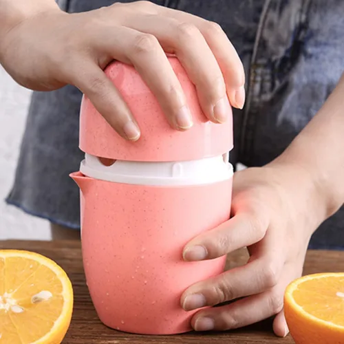 Vista 2 de SAFIGLE 2 Pcs Manual Fruit Juicer Portable Orange Lemon Squeezer Non-electric Handheld Citrus Press for Household Use Easy to Clean Safe Kitchen