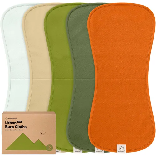 Vista 14 de Paños orgánicos para eructos para bebés niños y niñas - Paquete de 5 paños de algodón súper absorbentes para eructar para bebés, trapos suaves