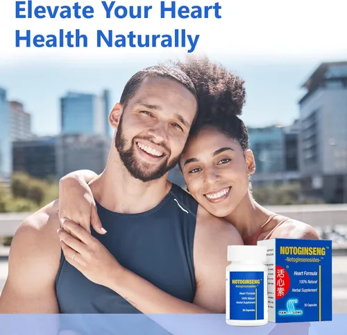 Vista 6 de NOTOGINSENG ™, Apoya el corazón sano, suplemento de corazón en sangre 100% natural, 90% Notoginsenósidos, San Qi, 30 cápsulas, Farlong