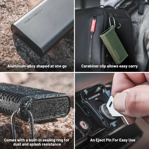 Vista 5 de PGYTECH CreateMate - Lector de tarjetas USB 3.2 CFexpress A, lector de tarjetas SD de 10 GBps para fotógrafo (CFexpress-A, negro)