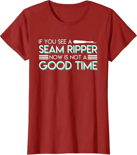 Vista 43 de If You See A Seam Ripper Now is Not A Good Time Sewing T-Shirt