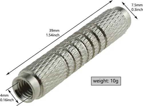 Vista 3 de 9pcs 10/12/14G Dart Barrels Reemplazo Set Plata para la práctica de dardos