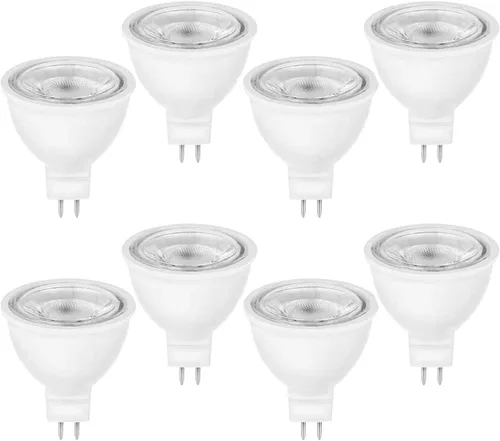 Lxcom Lighting Bombilla LED MR16 G5.3 MR16 COB Foco 5W Bombillas halógenas de 50 W 110 V blanco cálido 3000 K para iluminación empotrada de pista de
