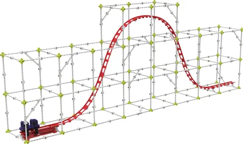 Vista 6 de Thames & Kosmos Kit STEM de ingeniería de montaña rusa Diseña, construye, experimenta con modelos de montaña rusa de trabajo Explora física