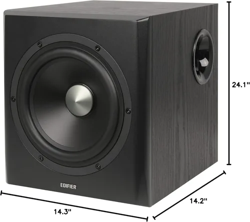 Vista 7 de Edifier S351DB – Altavoces de estantería y subwoofer 2.1 Sistema de altavoces Bluetooth V5.1 aptX inalámbrico para salas de computadora, sala