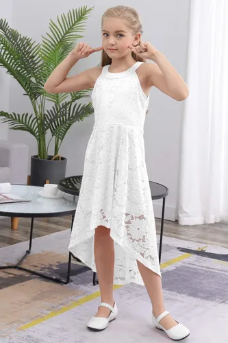 Vista 4 de GORLYA Elegante vestido de fiesta de cumpleaños para niña de 4 a 14 años