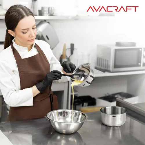 Vista 7 de AVACRAFT Olla doble de acero inoxidable 18/8 con olla de acero inoxidable y espátula de silicona, juego de caldera doble para derretir chocolate