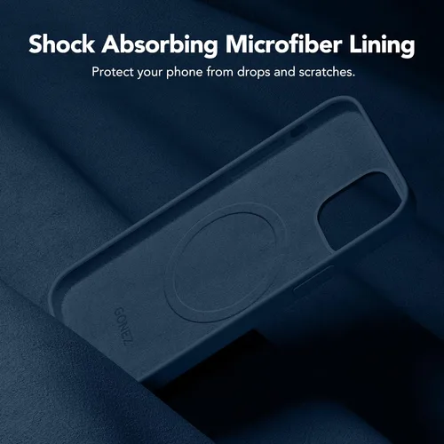 Vista 574 de GONEZ Funda magnética para iPhone 14, compatible con Magsafe, con protector de pantalla + protector de cámara, forro de microfibra antiarañazos