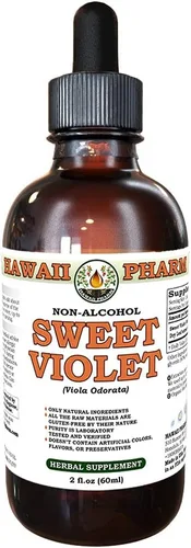 Extracto líquido sin alcohol de violeta dulce, violeta dulce (Viola Odorata), suplemento herbario natural de glicerita de hojas secas, Hawaii Pharm,