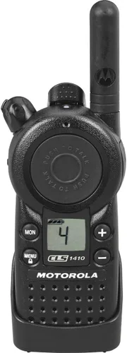 Vista 6 de Motorola Radio de dos vías 5 millas profesional 4 canales UHF , Negro