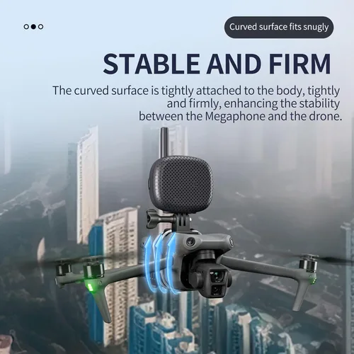Vista 6 de Altavoz para drones megáfono altavoz ultra larga distancia inalámbrico Mini altavoz Drone Walkie Talkie Radio de dos vías Accesorios de comunicación