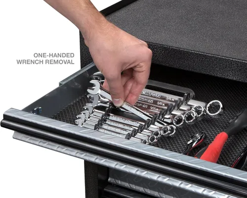 Vista 6 de TEKTON Soporte de llave combinada de 9 herramientas (negro) 79345 Fabricado en Estados Unidos