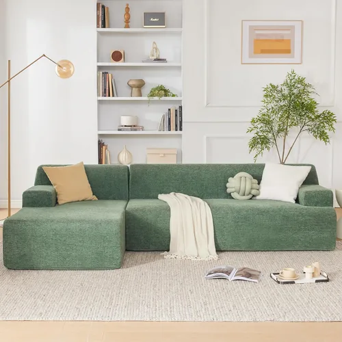 Vista 15 de Weture 95''Modular Sectional Sofa with 1 Chaise and 1 Ottoman, Boneless couches for Living Room Furniture,Comfort U Shaped Sofa， Deep Seat Corner