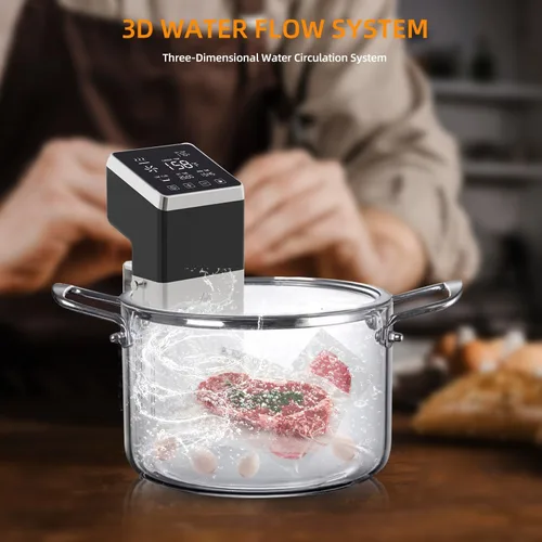 Vista 7 de Anchorchef Sous Vide - Cocina de precisión de 1400 W, cocina profesional de Sous Vide con circuladores de inmersión de acero inoxidable