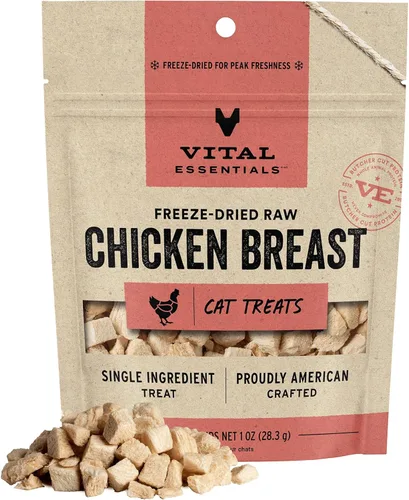 Vista 10 de Vital Essentials - Golosinas liofilizadas crudas de un solo ingrediente para gatos, hígado de pato, 0.9 oz