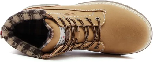 Vista 4 de ANJOUFEMME Botas de senderismo para mujer, impermeables, botas de tobillo para mujer, ligeras, para nieve, invierno, para senderismo y caminar