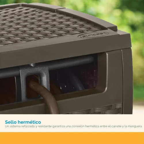 Vista 5 de [Usado] Suncast caja con carrete para manguera de 175 pies de resina, color café, Marrón mocha