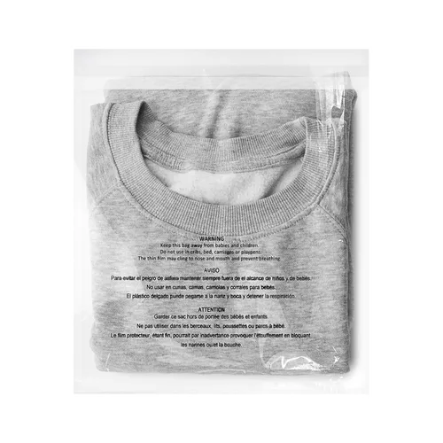 Vista 8 de 100 bolsas autoselladas de 1/16 de pulgada, bolsas de plástico transparente con aviso de asfixia, para impresiones, fotos, documentos, ropa
